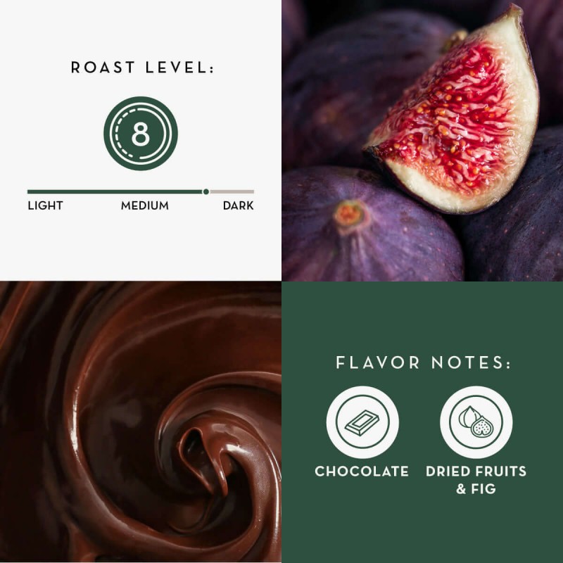 Dark Roast pupiņu kafija 908g