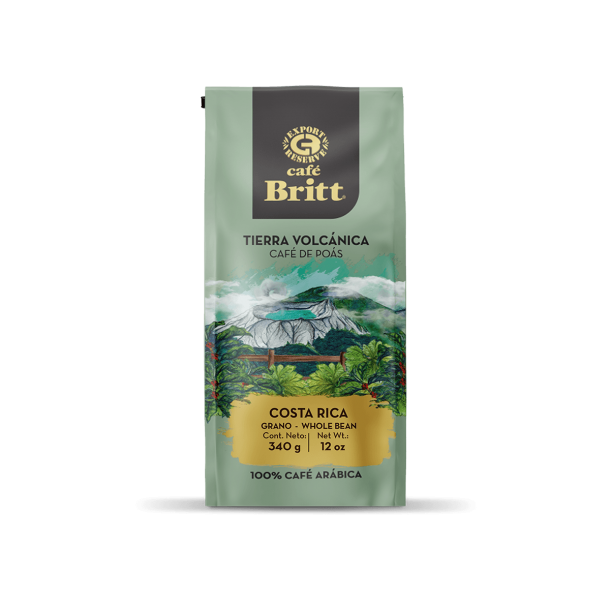 Poas Volcanic Earth pupiņu kafija 340g